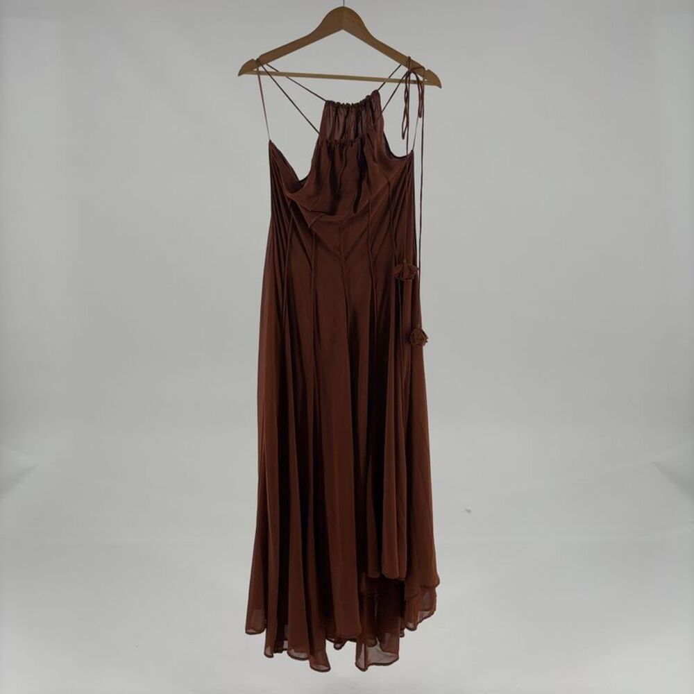 Exquise One-Shoulder Brown Dress